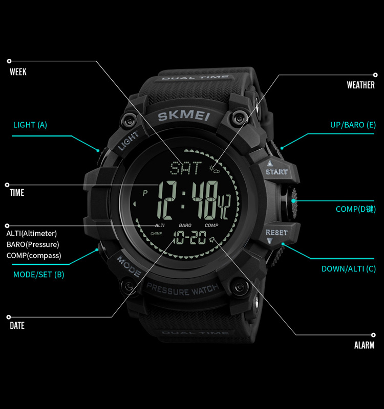 How to change the 2025 time on skmei watch