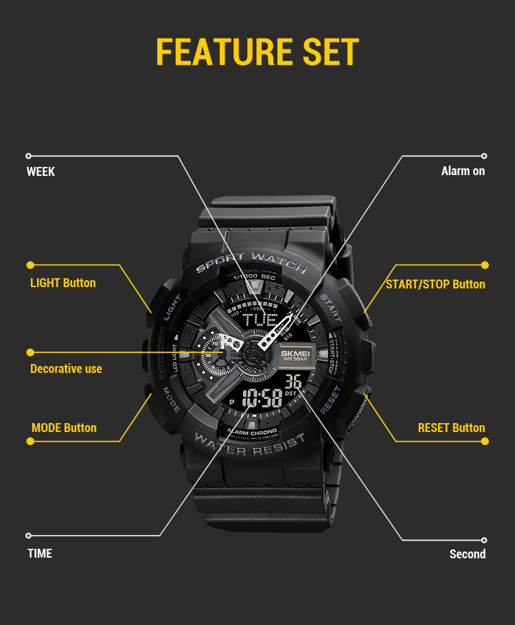 How to set time on a skmei watch hot sale