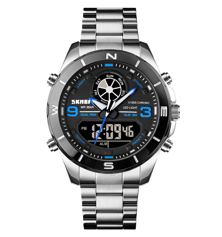 Dual time digital clearance watch